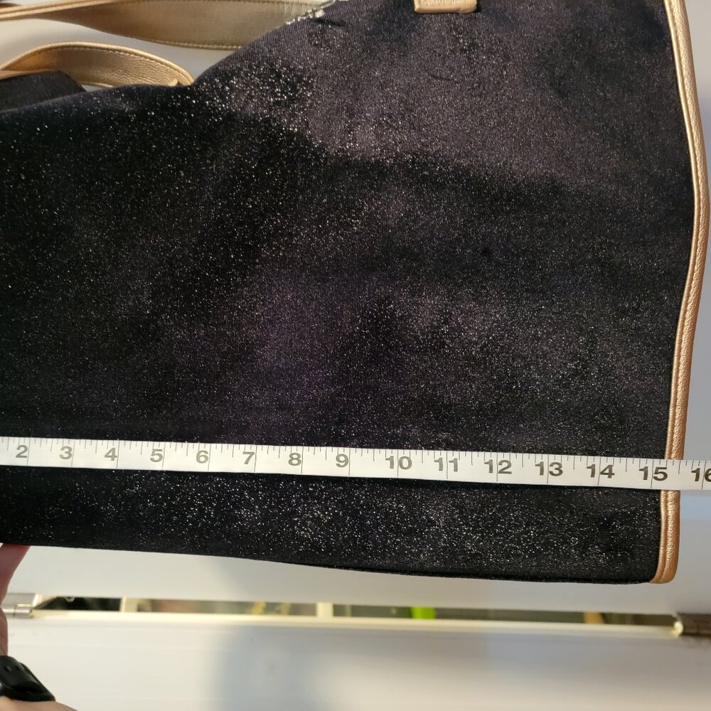 NWOT Jimmy Choo Parfums Black & Metallic Gold Shimmery Tote Bag - Picture 6 of 15